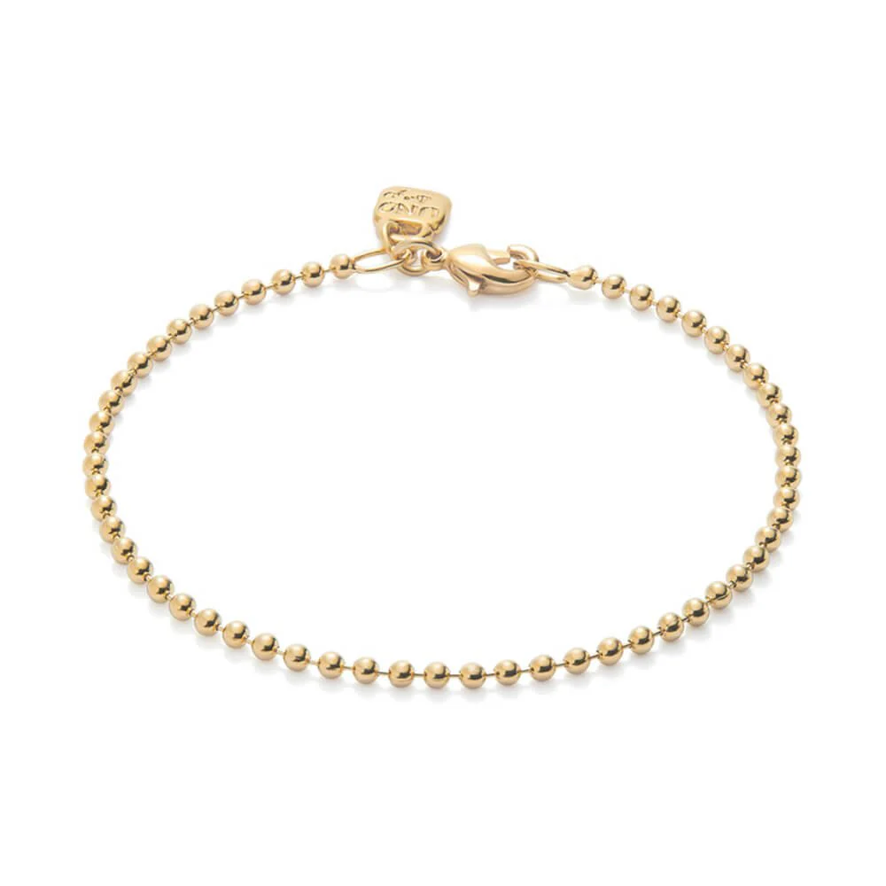UNOde50 Gold Beaded Charms Bracelet