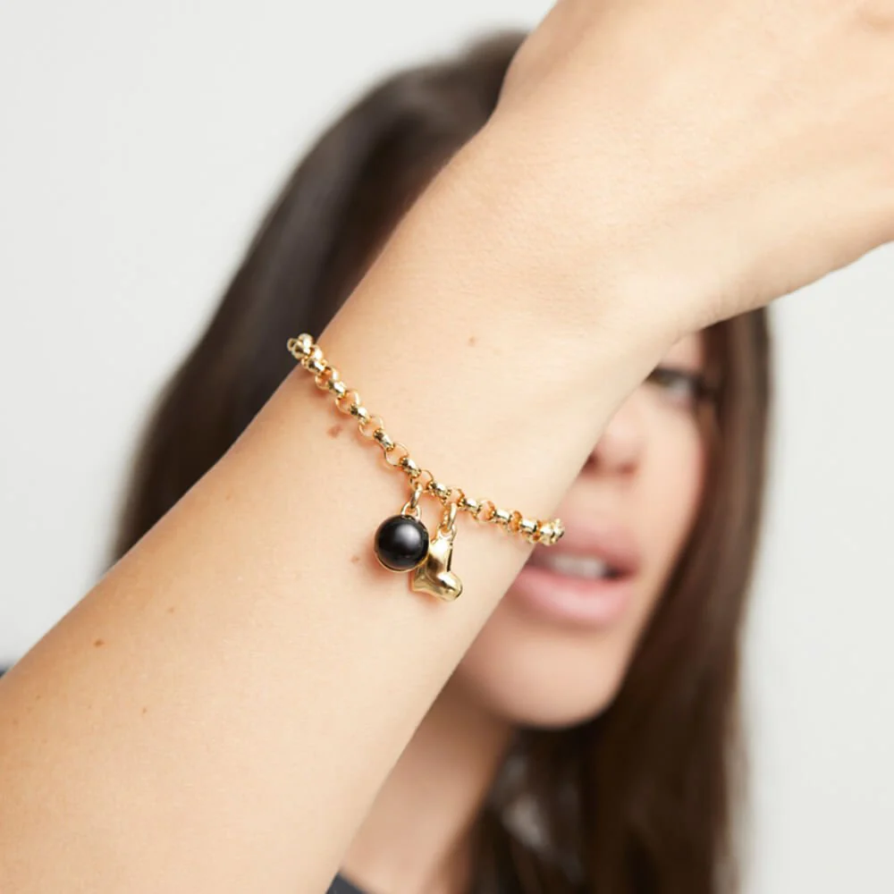UNOde50 Gold Heart Charm Chain Bracelet - Image 2