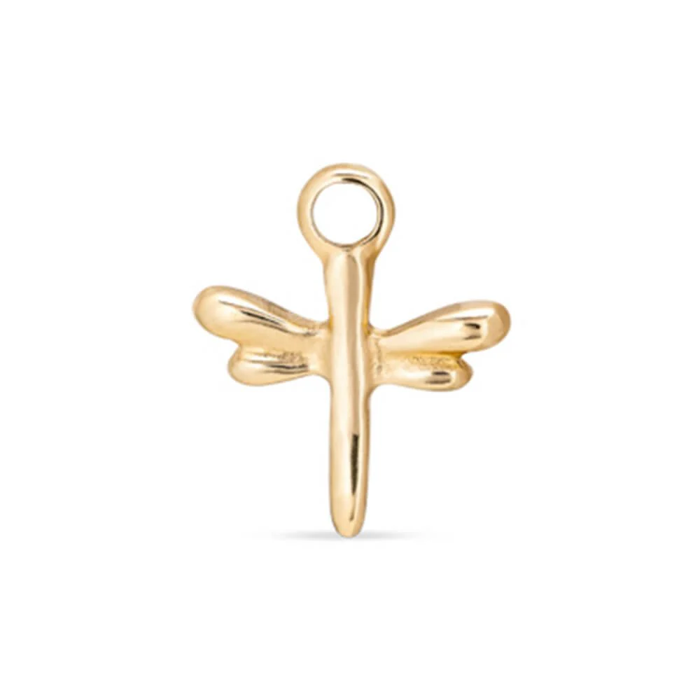 UNOde50 Gold Dragonfly Piercing Charm