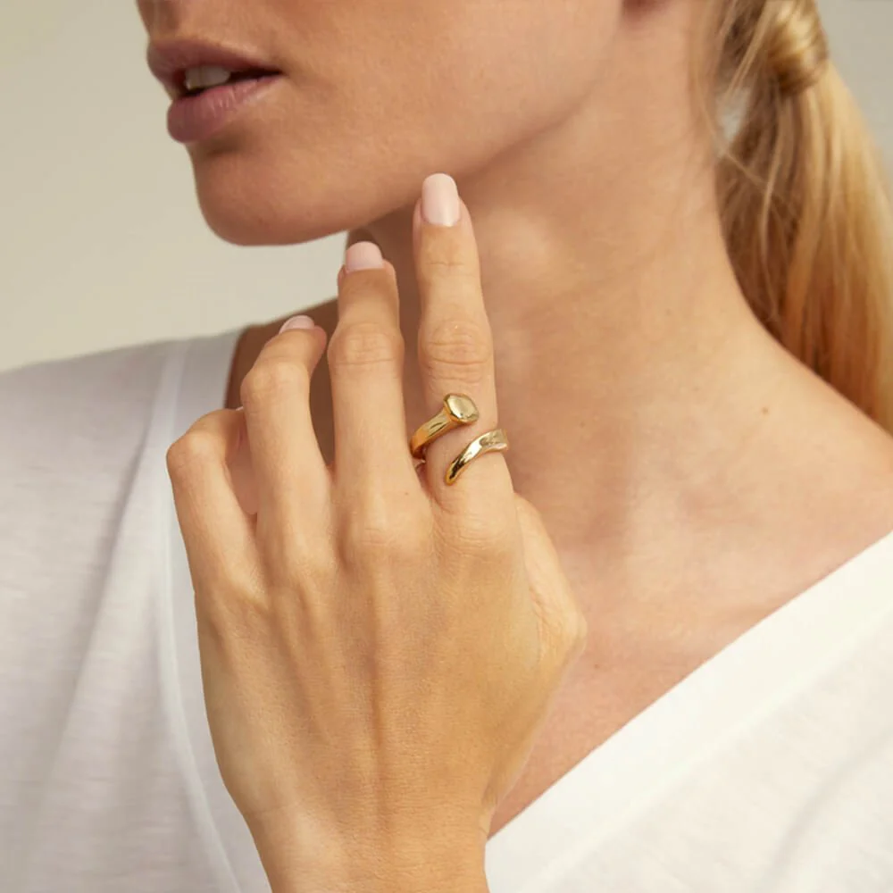 UNOde50 Gold Nail Ring - Image 2