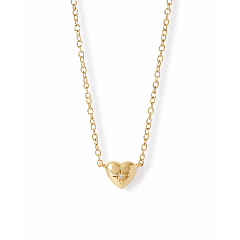 Astley Clarke Gold Biography Mini Heart Necklace