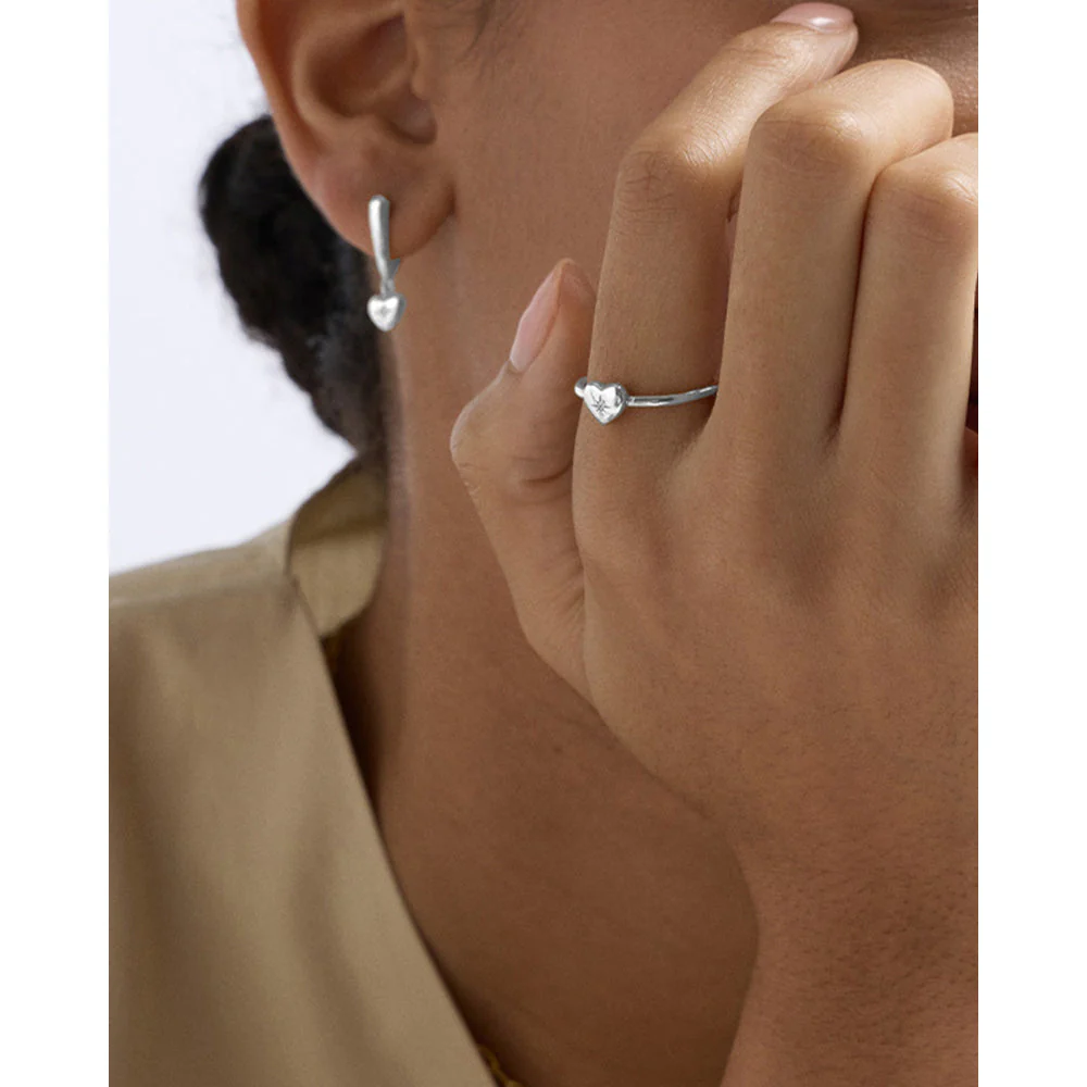 Astley Clarke Silver Biography Heart Ring - Image 2
