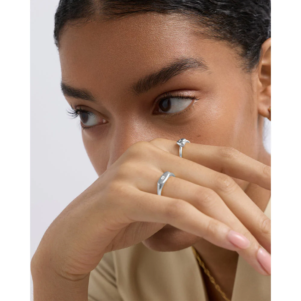 Astley Clarke Silver Biography Heart Ring - Image 3