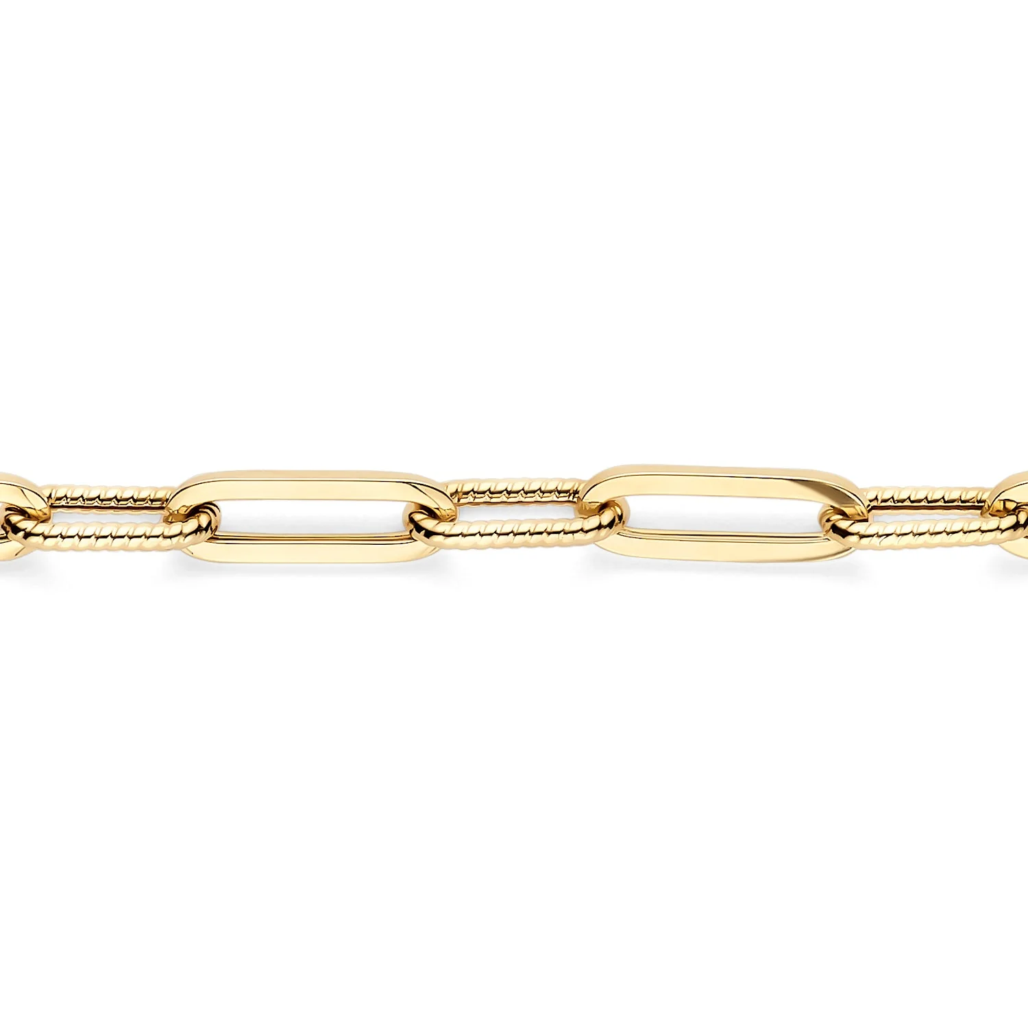 Blush 14ct Solid Gold Detailed Link Bracelet - Image 5