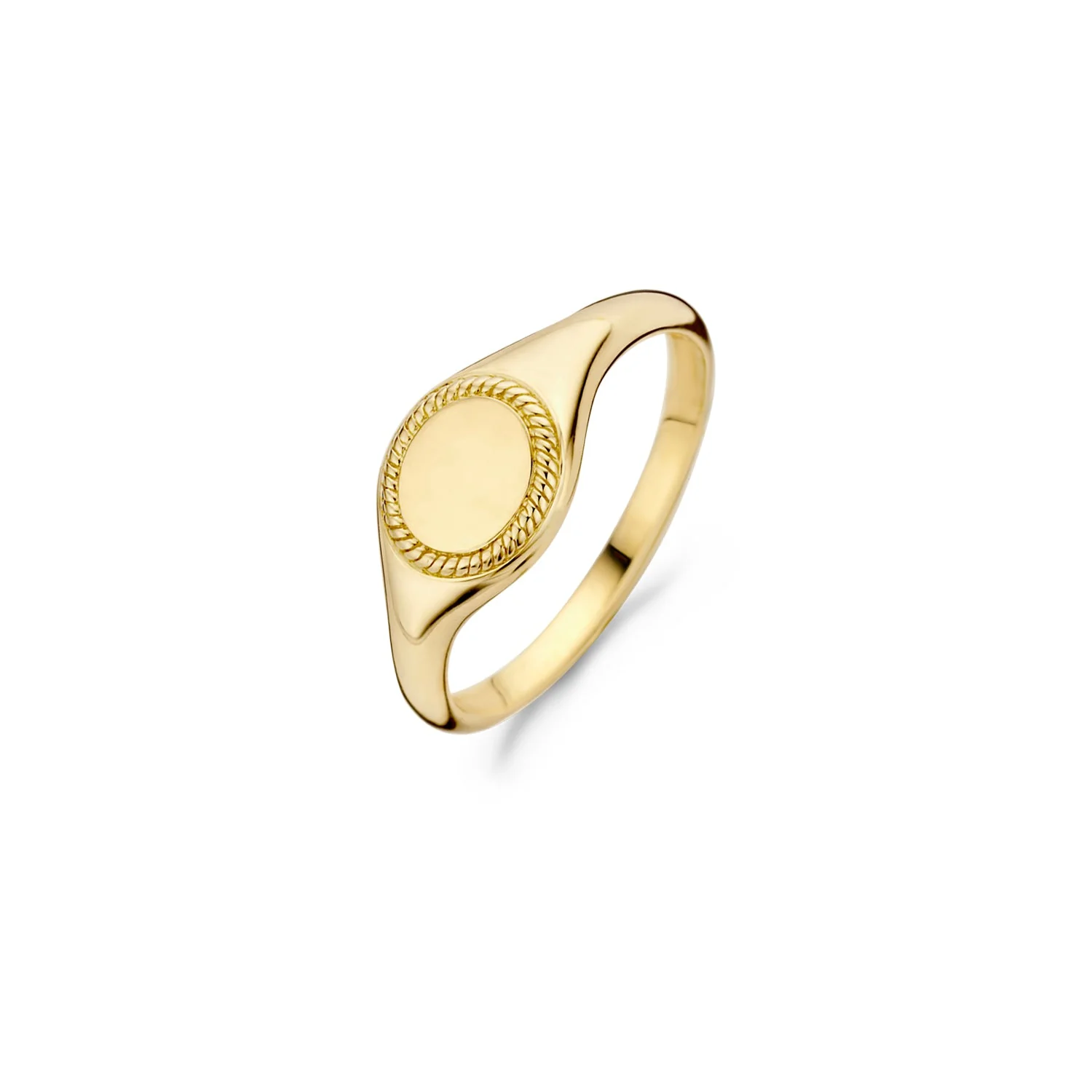 Blush 14ct Gold Signet Ring 54