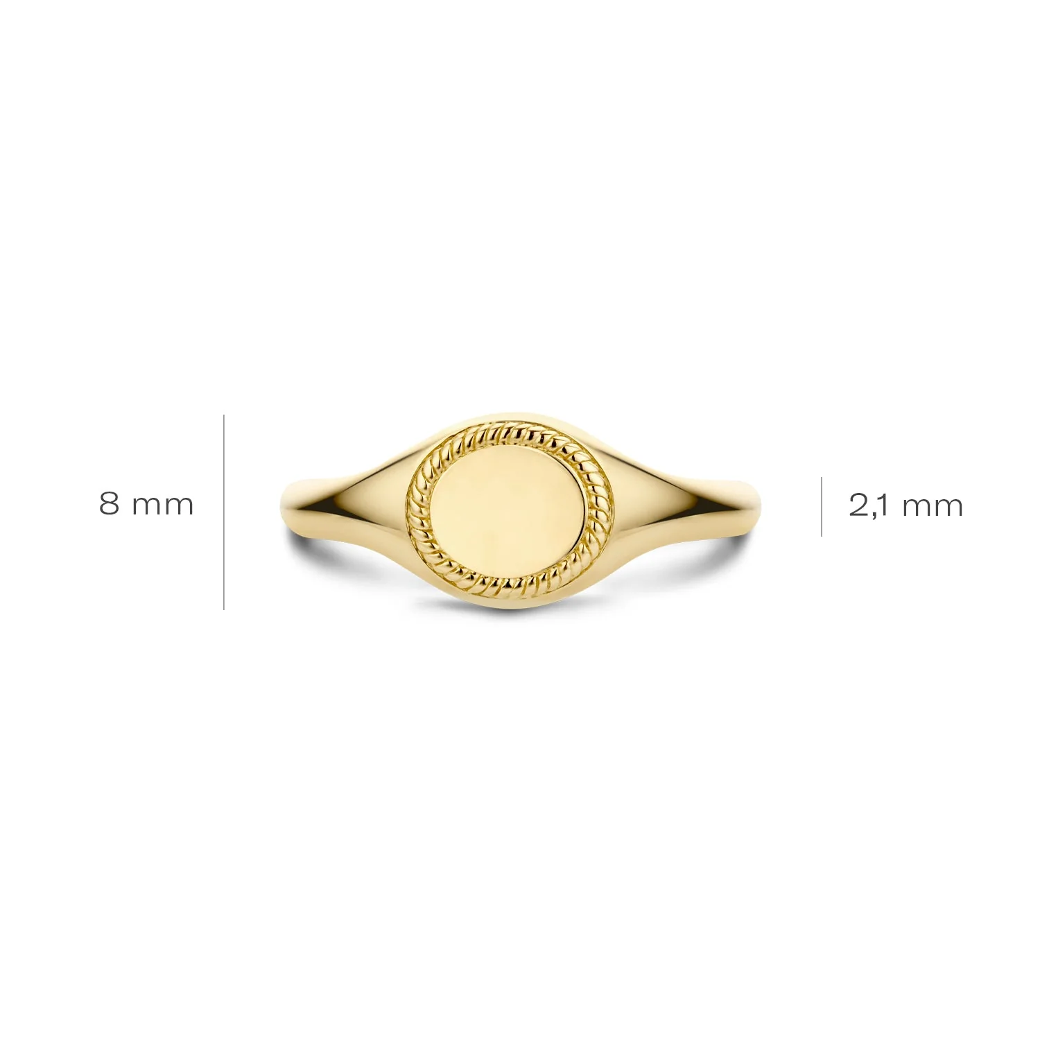 Blush 14ct Gold Signet Ring 54 - Image 6