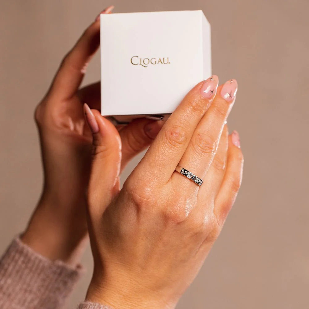 Clogau Silver Cariad Sparkle Beloved Ring - Image 3