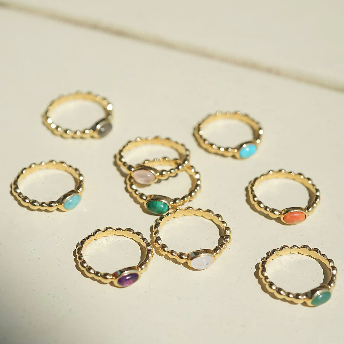 Daisy London Gold Healing Stone Ring - Image 11