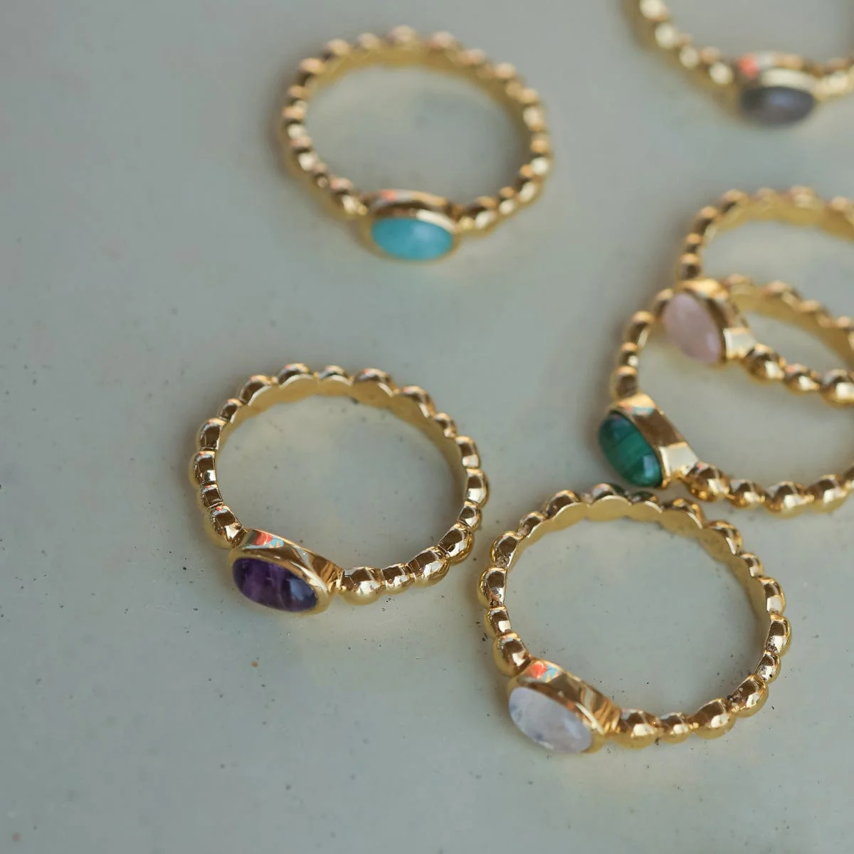 Daisy London Gold Healing Stone Ring - Image 14