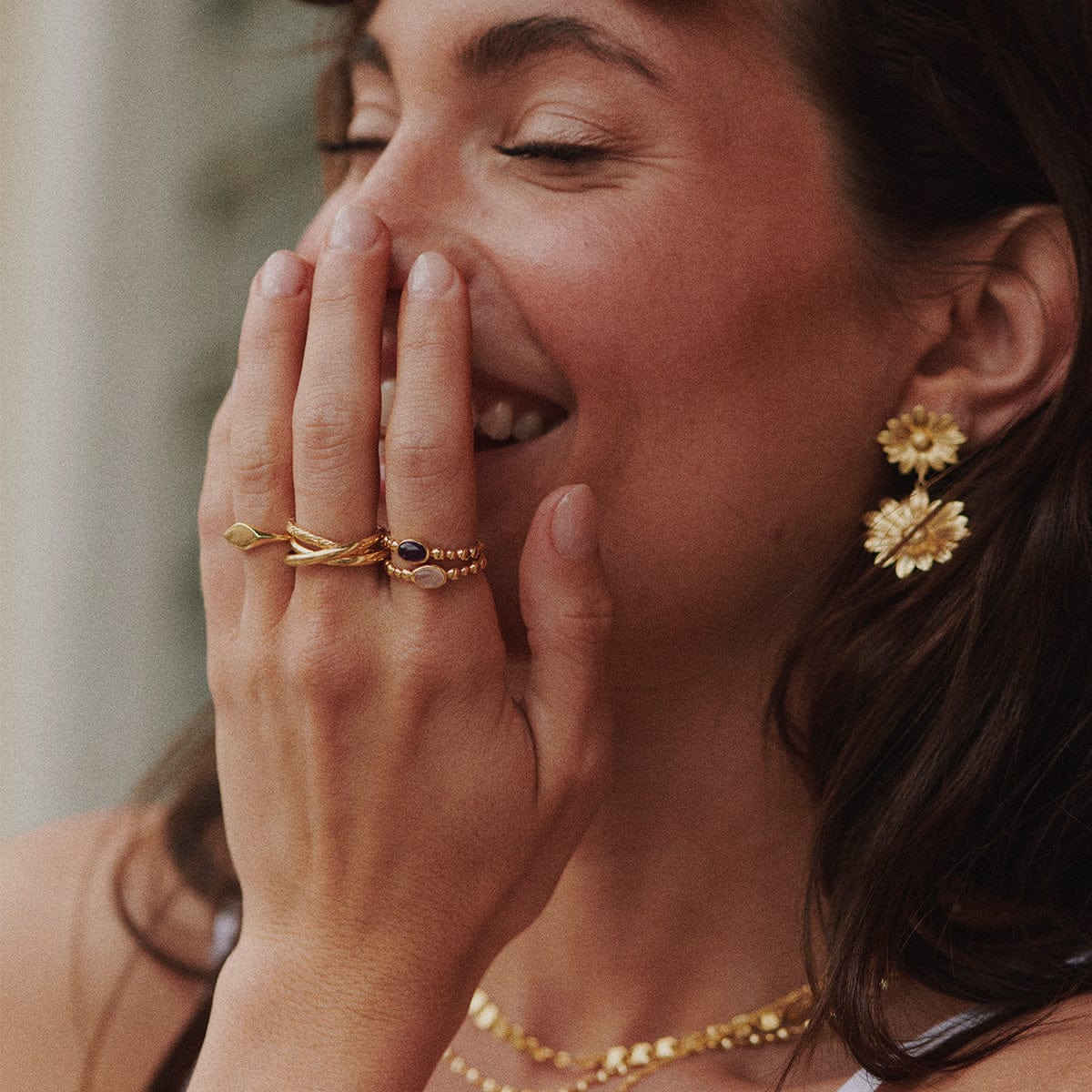 Daisy London Gold Healing Stone Ring - Image 15