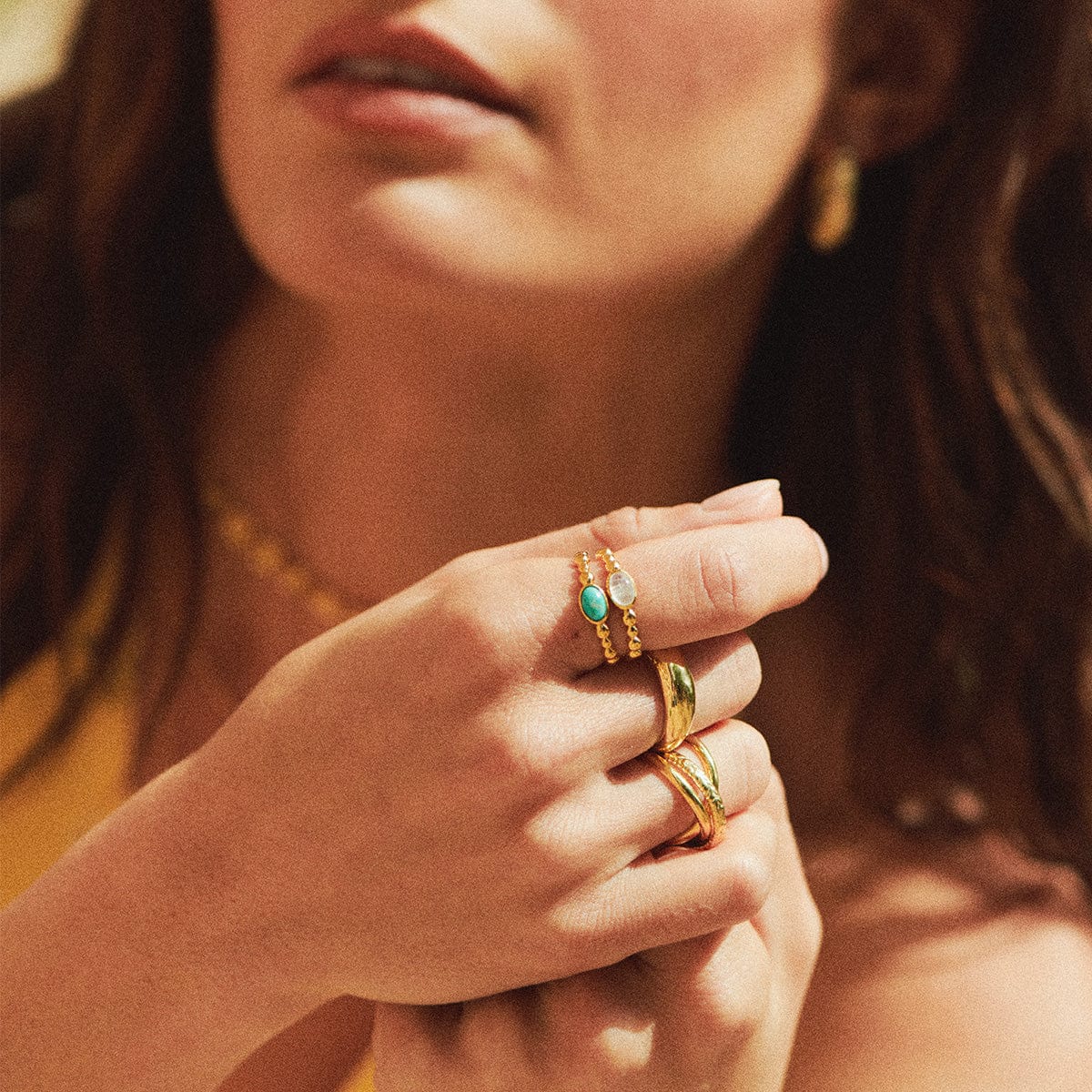 Daisy London Gold Healing Stone Ring - Image 17