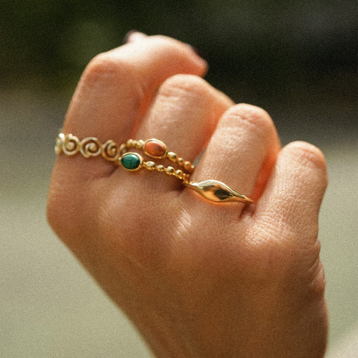 Daisy London Gold Healing Stone Ring - Image 32