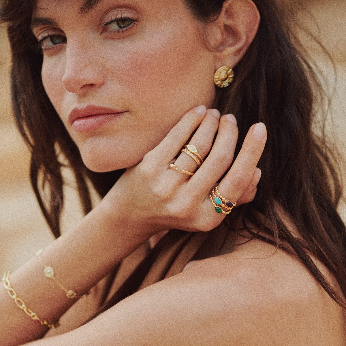 Daisy London Gold Healing Stone Ring - Image 38