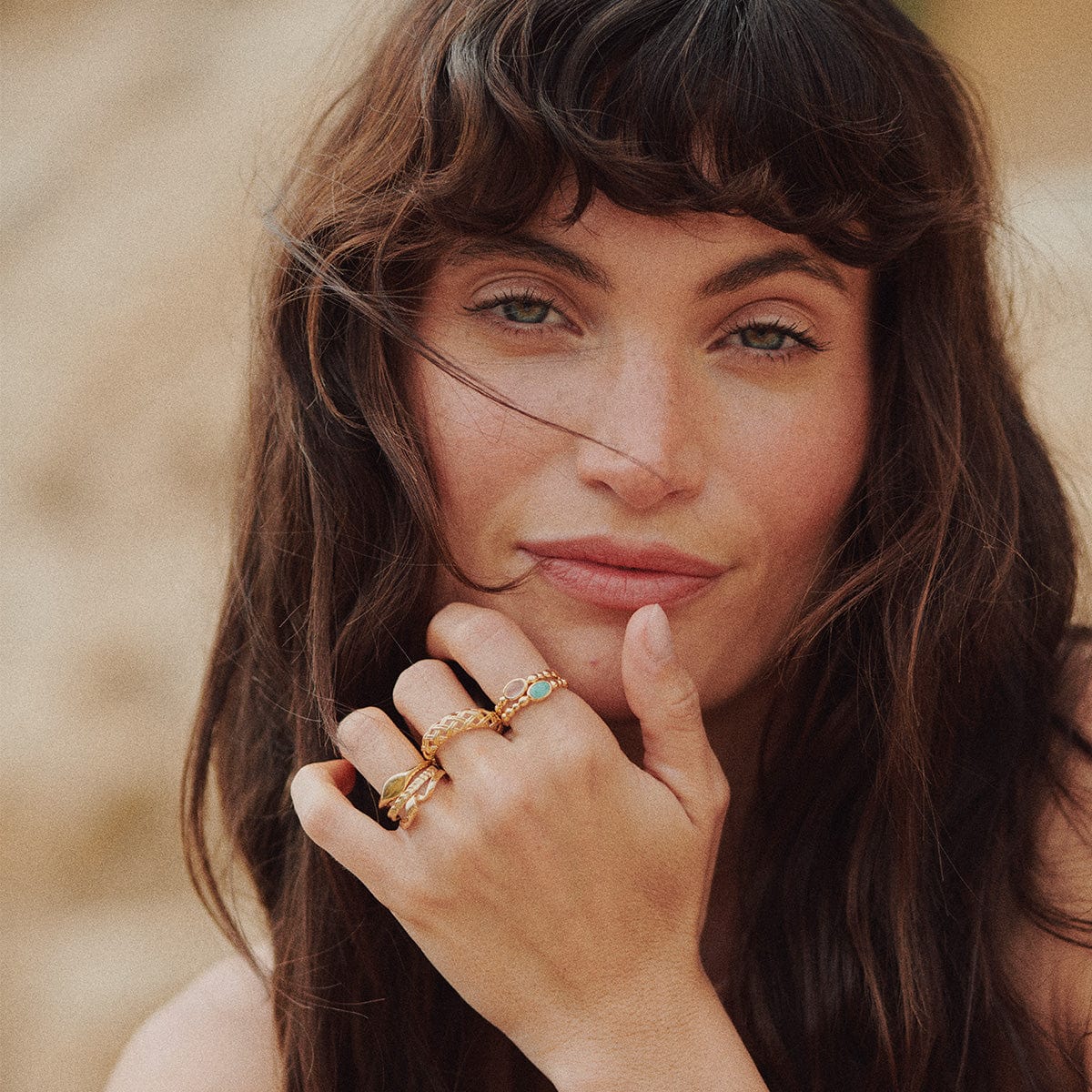 Daisy London Gold Healing Stone Ring - Image 4