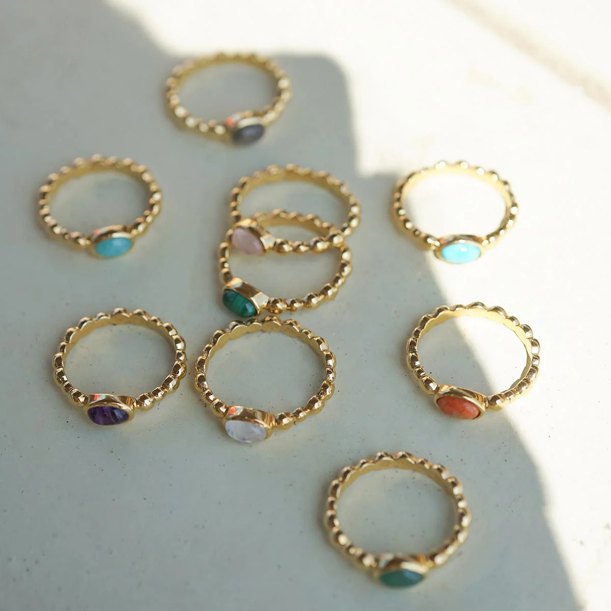 Daisy London Gold Healing Stone Ring - Image 40