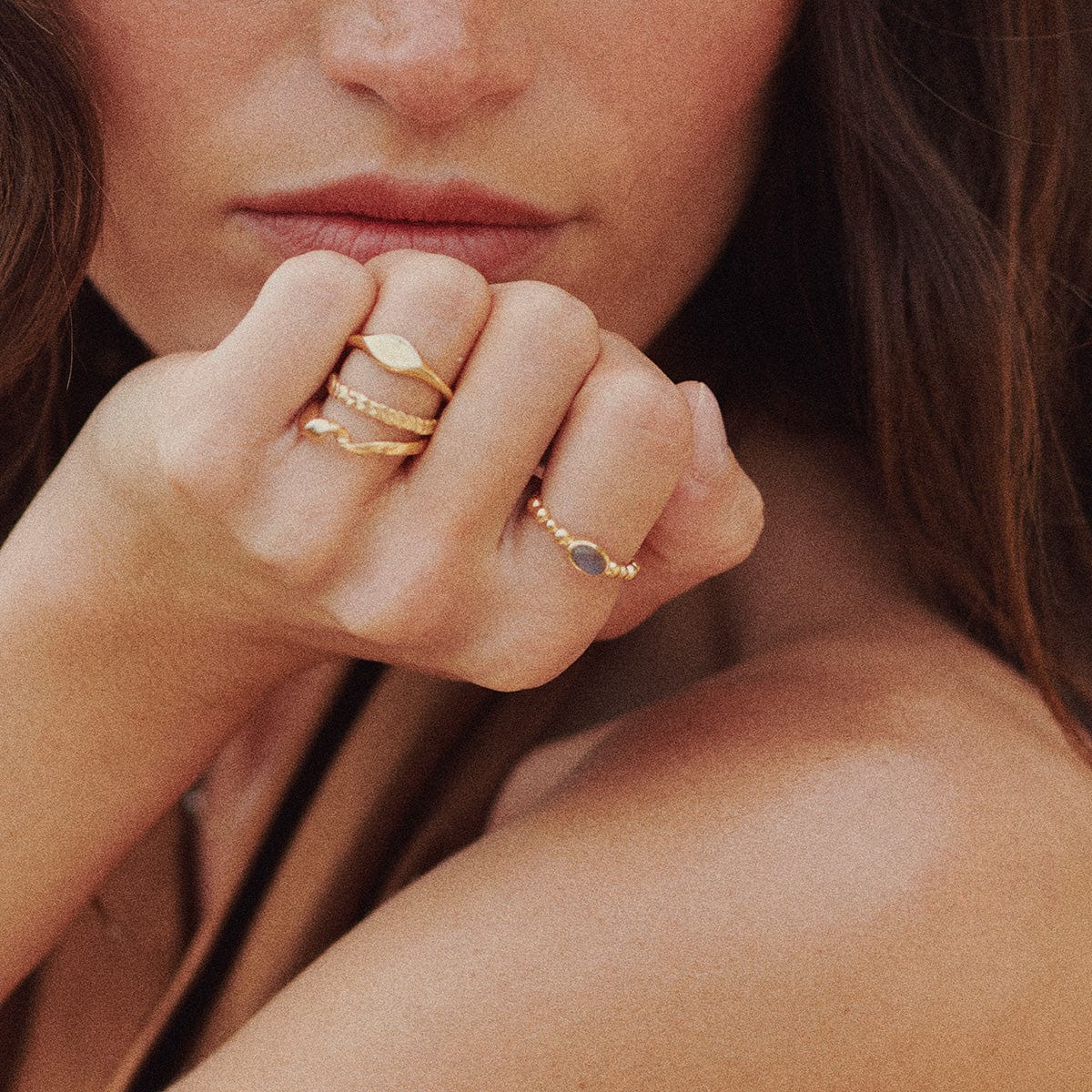 Daisy London Gold Healing Stone Ring - Image 42