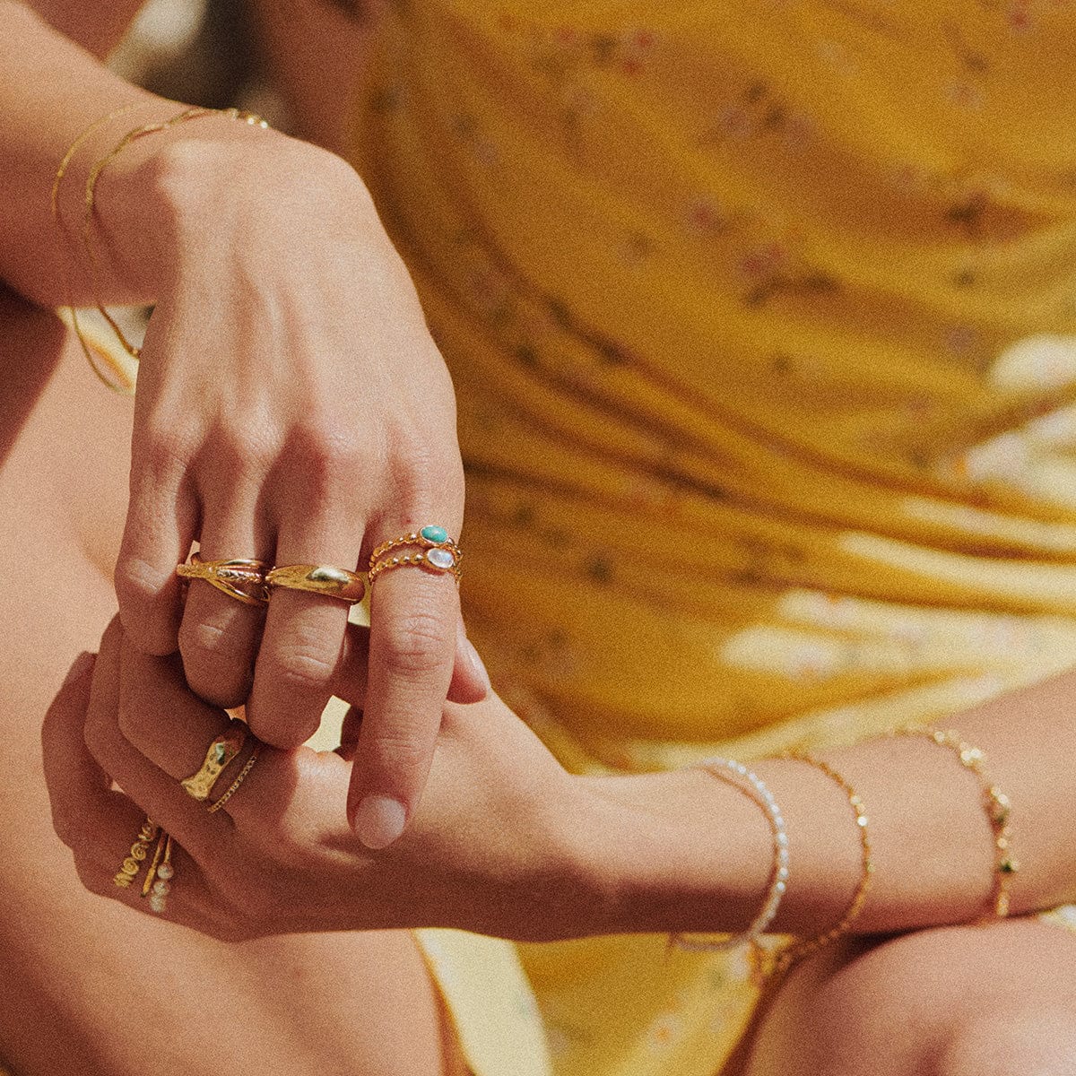 Daisy London Gold Healing Stone Ring - Image 8