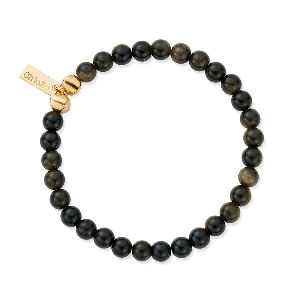 ChloBo Men's
Plated
Obsidian Bracelet