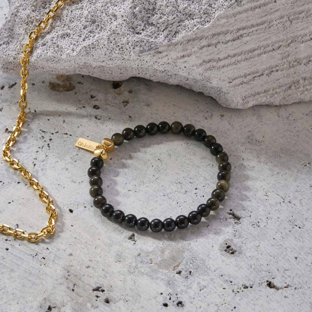 ChloBo Men's
Plated
Obsidian Bracelet - Image 2