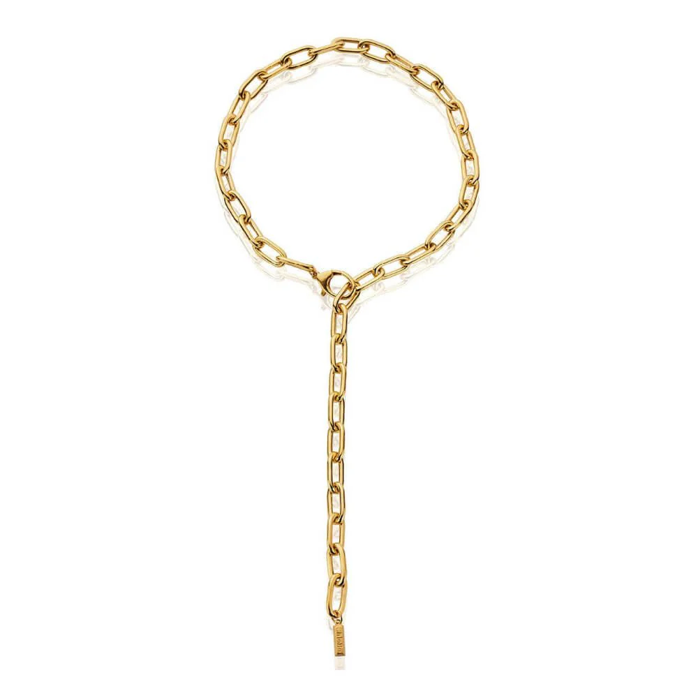 ChloBo Gold Chunky Link Lariat Necklace