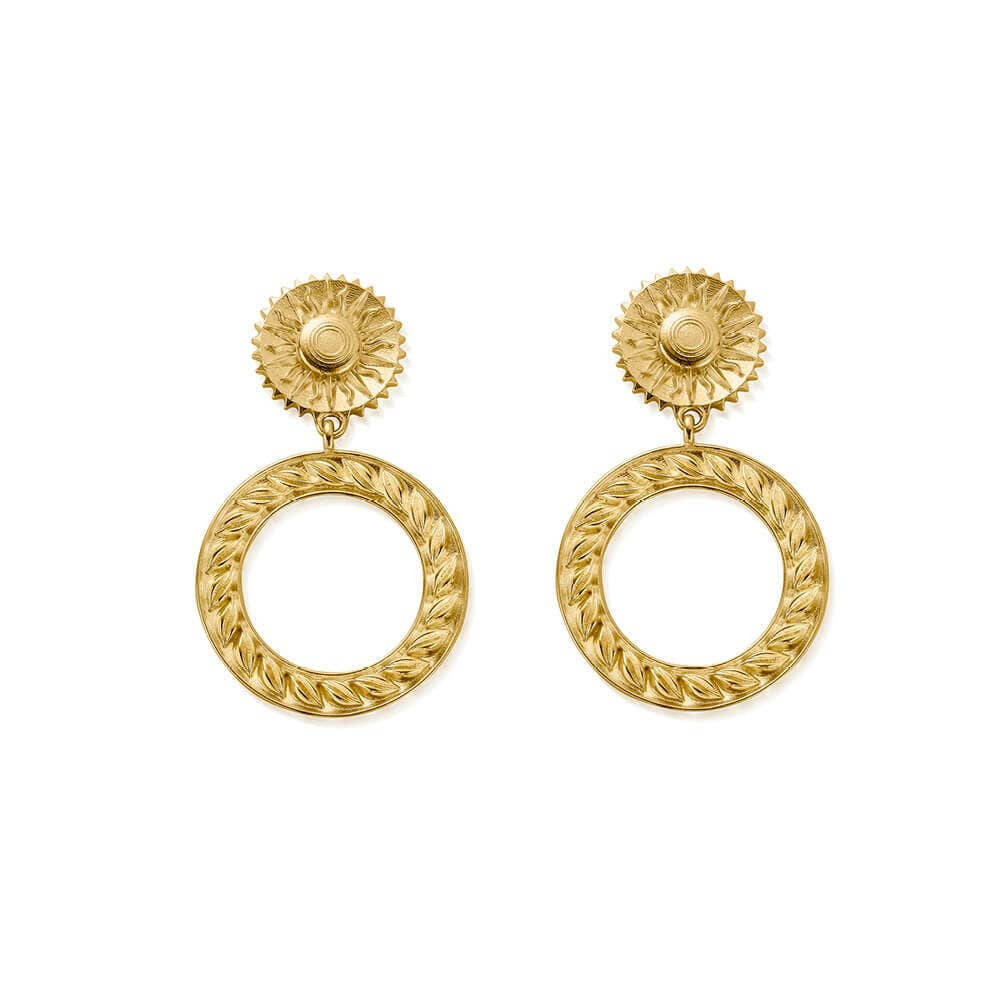 ChloBo Gold Sun Statement Earrings