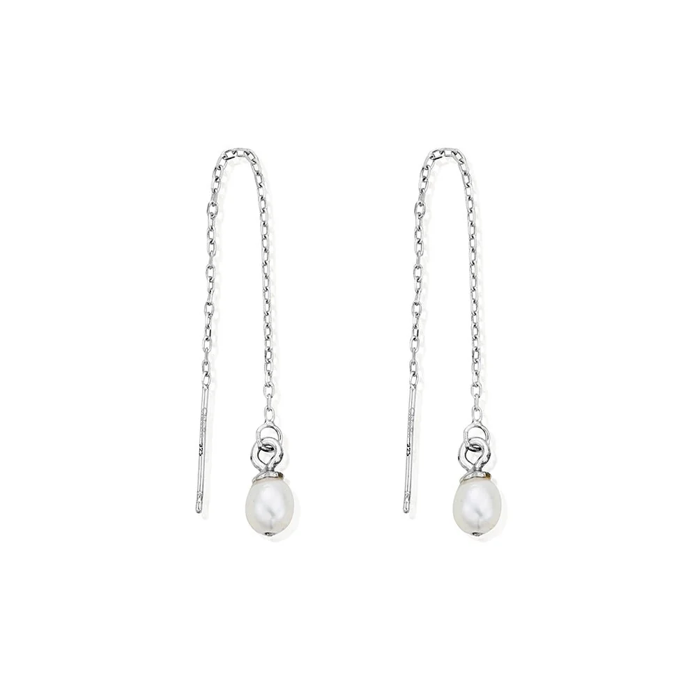 Chlobo 925 Sterling Silver Ethereal Pearl Drop Earrings