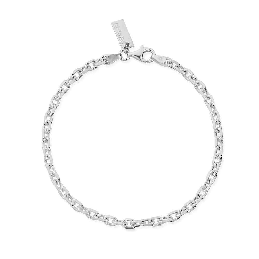 ChloBo Men's
Silver
Anchor Chain Bracelet