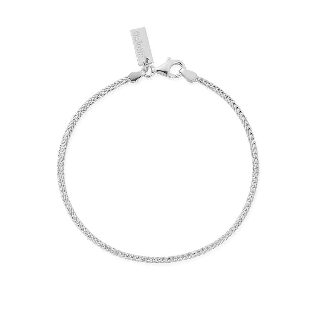 ChloBo Men's
Silver
Fox Tail Chain Bracelet