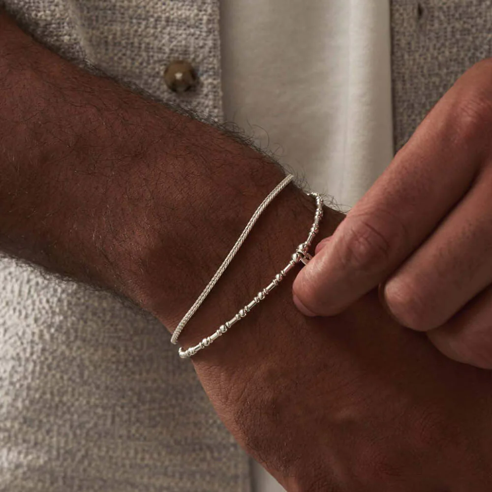 ChloBo Men's
Silver
Fox Tail Chain Bracelet - Image 2