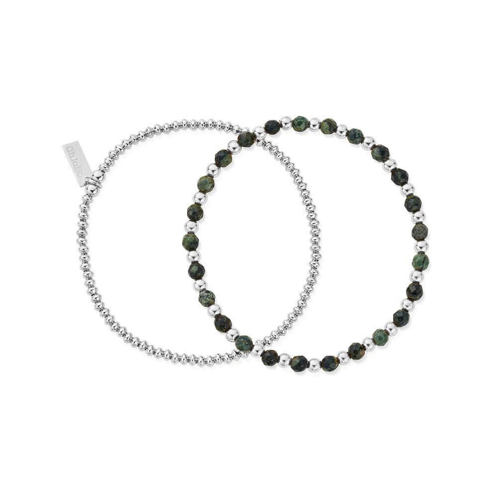 ChloBo Men's
Silver
Kambaba Jasper Set Of 2