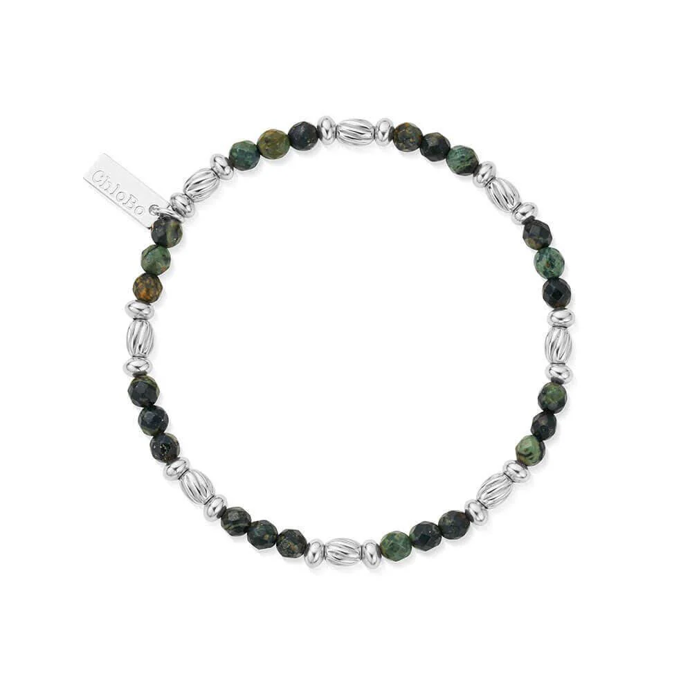 ChloBo Men's
Silver
Kambaba Jasper Twisted Rice Bracelet