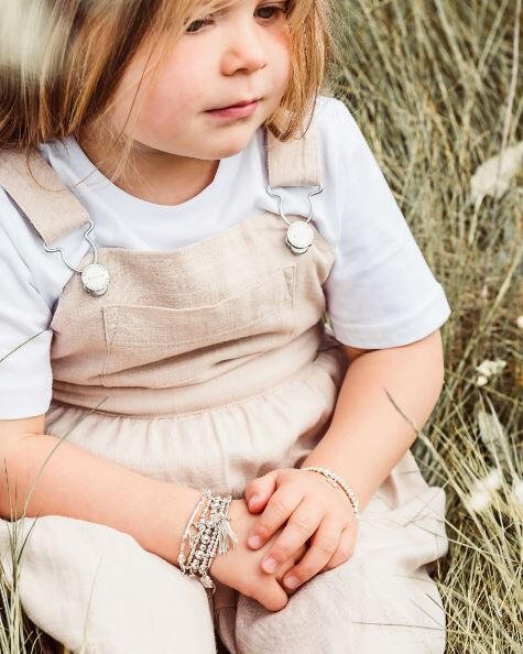 ChloBo Silver Children's Cute Puffed Heart Bracelet - Image 2
