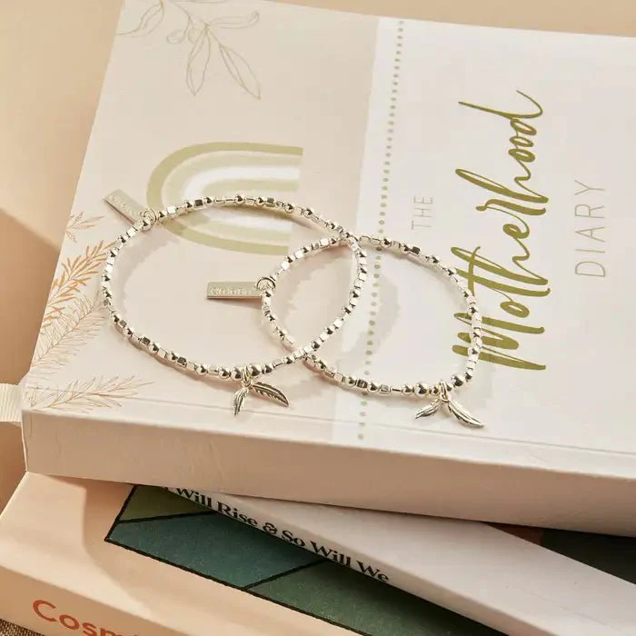 ChloBo Silver Children's Double Feather Bracelet - Image 2