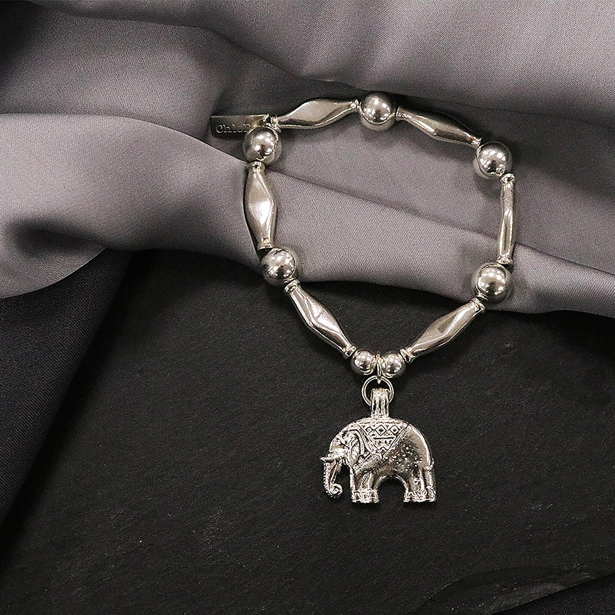 ChloBo Silver Chunky Elephant Bracelet - Image 2