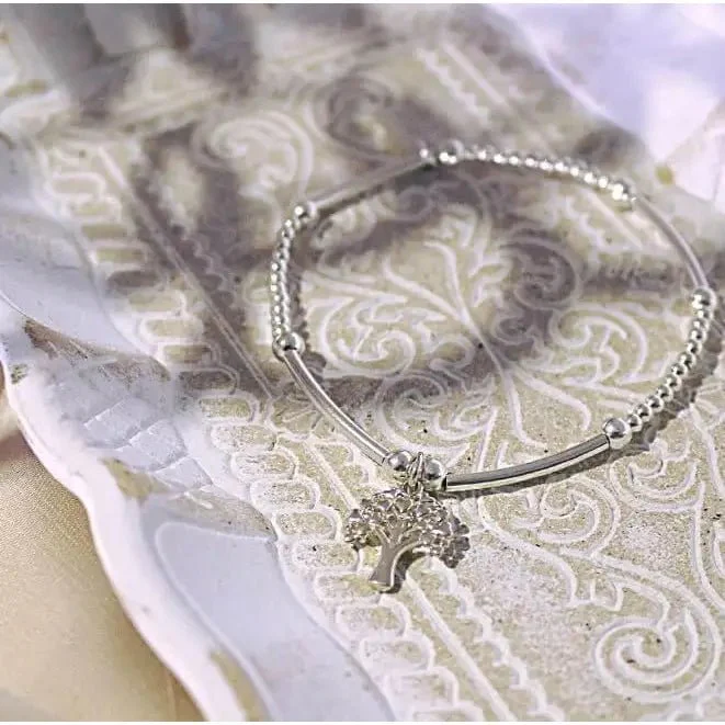 ChloBo Silver Cute Mini Heart Tree of Life Bracelet - Image 2