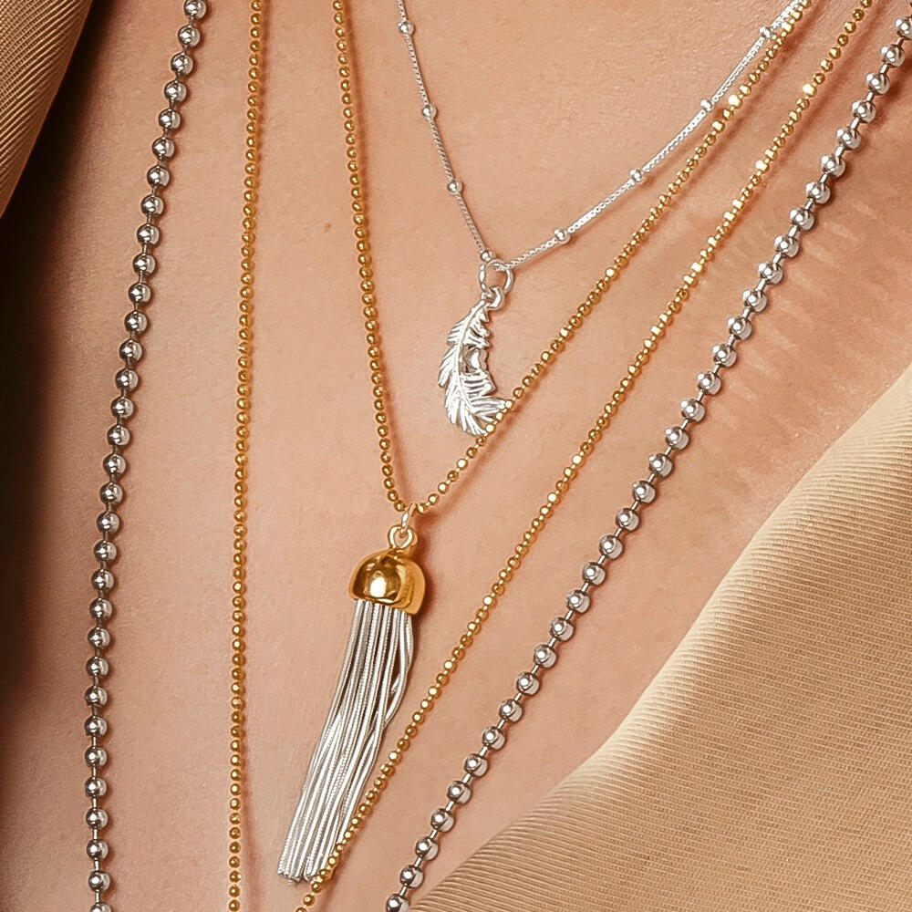 ChloBo Gold Cap Tassel Pendant Necklace - Image 2