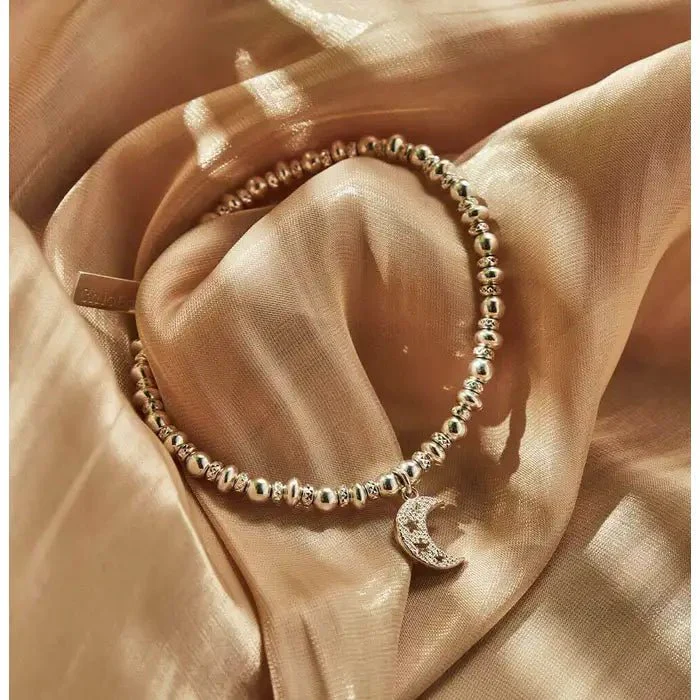 ChloBo Silver Didi Sparkle Starry Moon Bracelet - Image 2