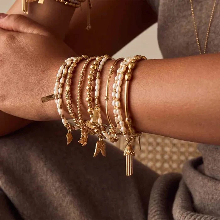 ChloBo Gold and Silver Dainty Moon and Sun Bracelet - Image 2