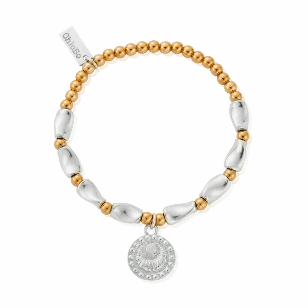 ChloBo Gold and Silver Mixed Metal Rising Woman Bracelet