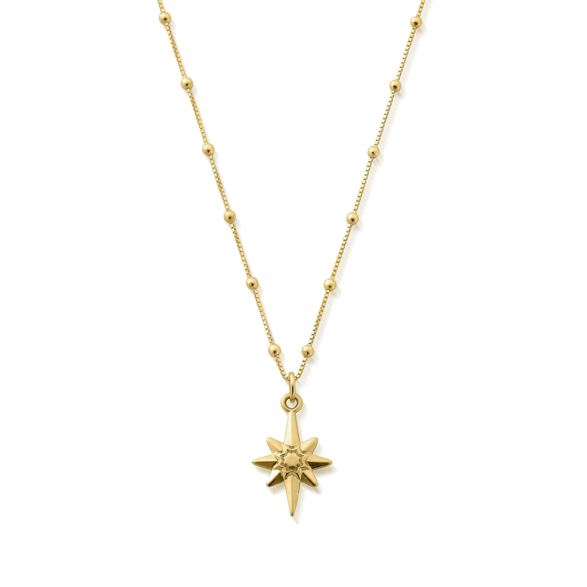 ChloBo Gold Bobble Chain Lucky Star Necklace