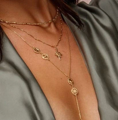 ChloBo Gold Bobble Chain Lucky Star Necklace - Image 2