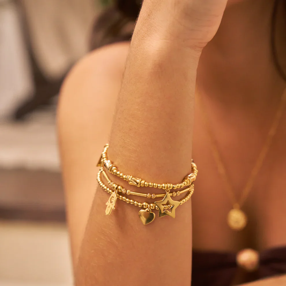 ChloBo Gold Cute Charm Heart Bracelet - Image 2