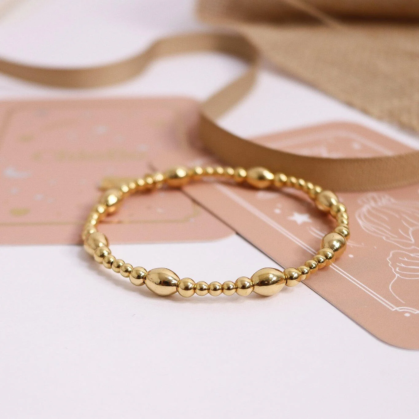 ChloBo Gold Cute Oval Bracelet - Image 4