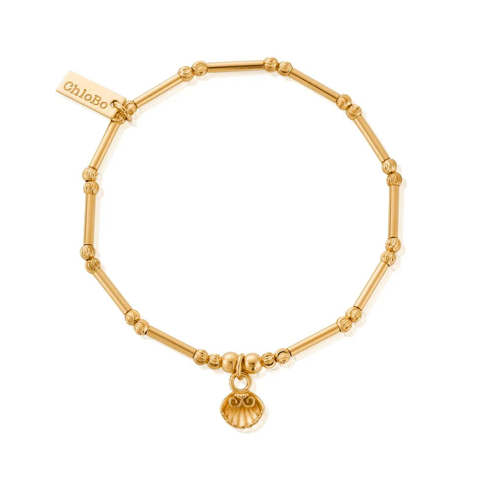 ChloBo Gold Dainty Moon Cut Travel Seeker Bracelet
