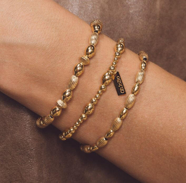 ChloBo Gold Double Rice Bracelet - Image 2
