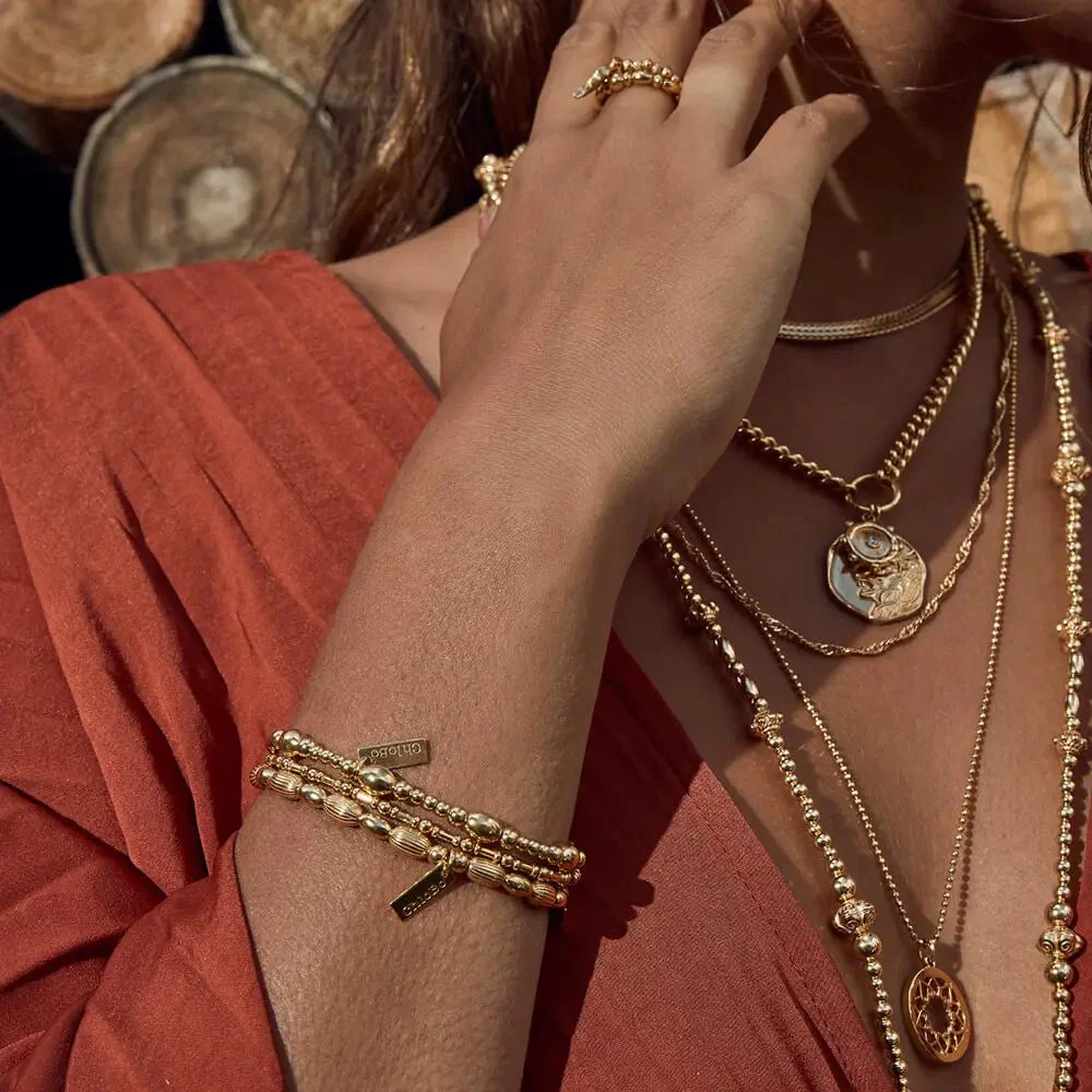 ChloBo Gold Double Rice Bracelet - Image 3