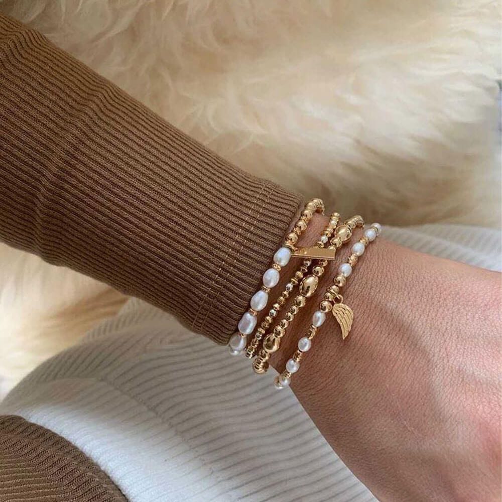 ChloBo Gold and Pearl Forever And Always Bracelet - Image 4