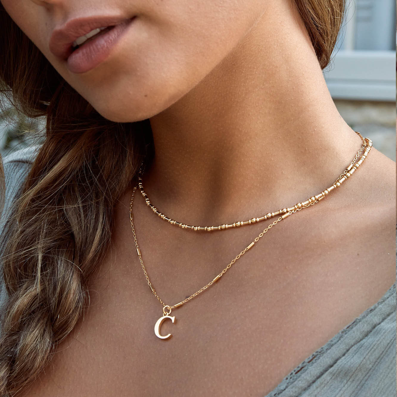 ChloBo Gold Initials A-Z Necklace - Image 2