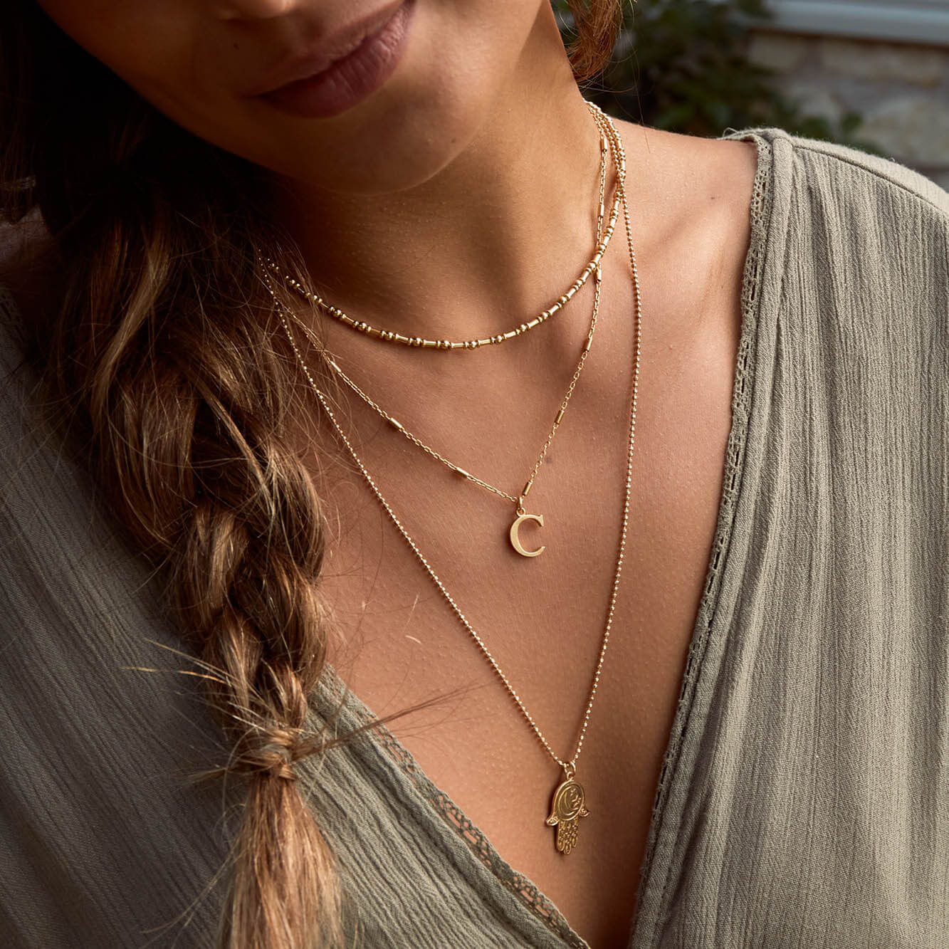 ChloBo Gold Initials A-Z Necklace - Image 32