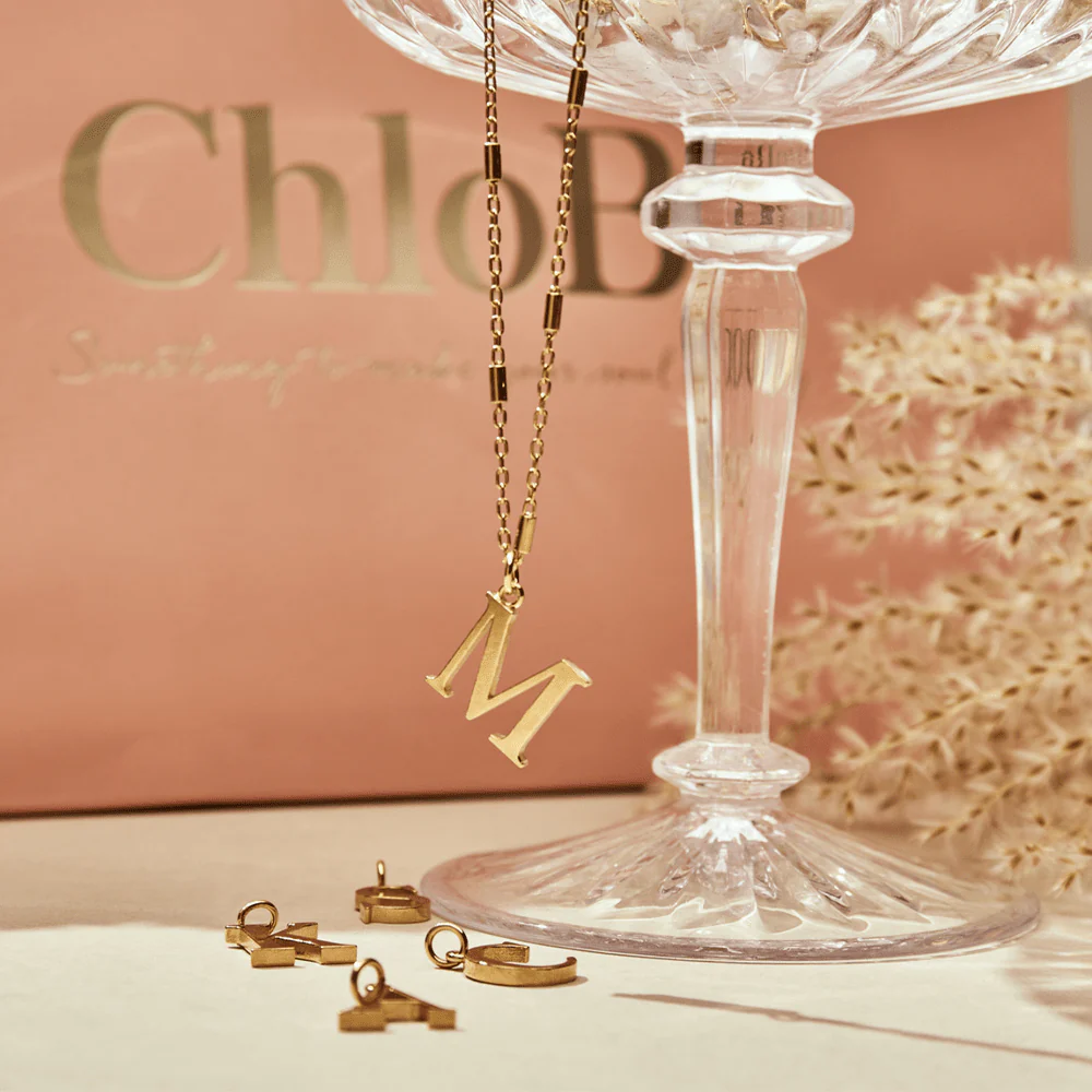 ChloBo Gold Initials A-Z Necklace - Image 4
